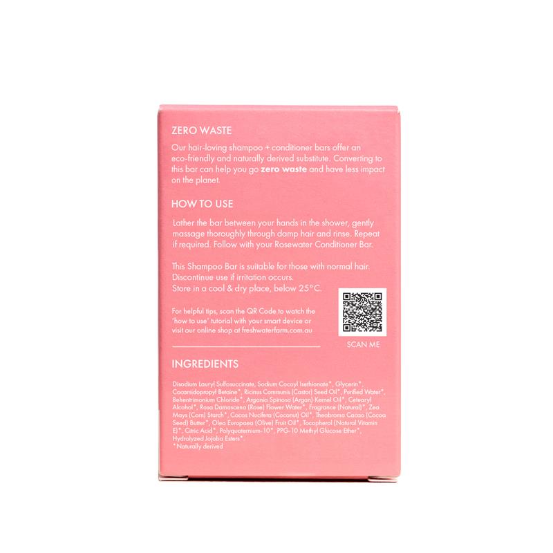Freshwater Farm Australia Rosewater Cleansing Shampoo Bar 100g