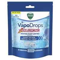 Vicks VapoDrops Xtra Strong Menthol Blast 30 Lozenges
