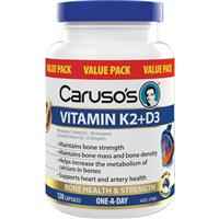 Carusos Vitamin K2 + D3 120 Capsules Exclusive Size