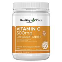 Healthy Care Vitamin C 500mg Chewable 500 Tablets - GimmeNow