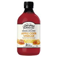 Barnes Naturals Organic Apple Cider Vinegar with the Mother and Honey 500ml - GimmeNow