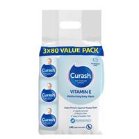 Curash Baby Wipes Original Vitamin E 3 x 80 Bulk Pack - GimmeNow
