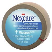 Nexcare Micropore Gentle Paper Tape Tan 25.4mm x 9.14m - GimmeNow