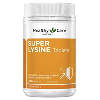 Healthy Care Super Lysine Cold Sore Relief 1000mg 100 Tablets - GimmeNow