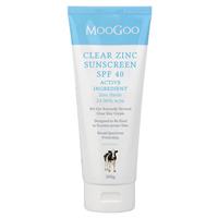 MooGoo Clear Zinc Sunscreen SPF40 200g