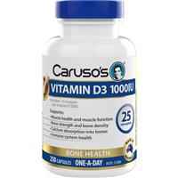Carusos Vitamin D3 1000IU 250 Capsules