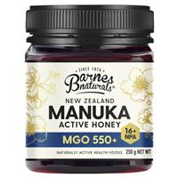 Barnes Naturals New Zealand Manuka Honey 250g MGO 550+