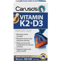 Carusos Vitamin K2 + D3 60 Capsules - GimmeNow