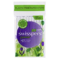 Swisspers Earth Kind Cotton Tips With Paper Stems 20 Pack