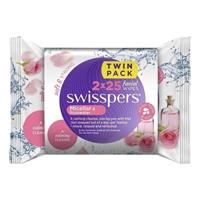 Swisspers Miceller & Rosewater Facial Wipes 2 X 25 Pack - GimmeNow