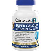 Carusos Super Calcium + Vitamin K2 & D3 60 Tablets - GimmeNow