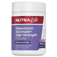 Nutralife Magnesium Glycinate+ High Strength Powder Berry 180g - GimmeNow