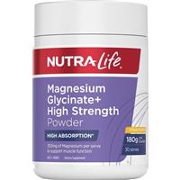 Nutra-Life Magnesium Glycinate + High Strength 180g Powder Citrus - GimmeNow