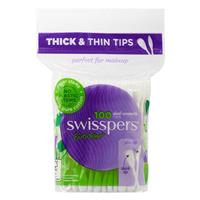 Swisspers Earth Kind Cosmetic Cotton Tips With Paper Stems 100 Pack - GimmeNow