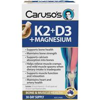 Carusos Vitamin K2 + D3 + Magnesium 30 Tablets - GimmeNow