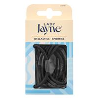 Lady Jayne Super Hold Elastics, Thick, Black, Pk 10 - GimmeNow