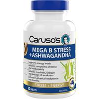 Carusos Mega B Stress + Ashwagandha 60 Tablets - GimmeNow