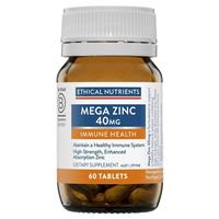 Ethical Nutrients Mega Zinc 40mg 60 Tablets - GimmeNow