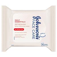 Johnson's Face Care Refreshing Facial Cleansing Wipes For Normal Skin 25 Pack