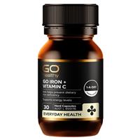 GO Healthy Iron + Vitamin C 30 Hard Capsules - GimmeNow