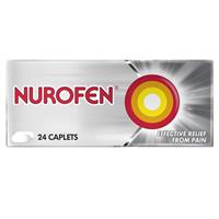 Nurofen Ibuprofen Caplets Pain Relief 200mg 24 Pack