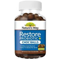 Nature's Way Restore Probiotic Chocolate Balls 60 - GimmeNow