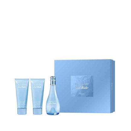 Davidoff Cool Water Women Eau de Toilette100ml + Shower Gel 75ml & Body Lotion 75ml Set