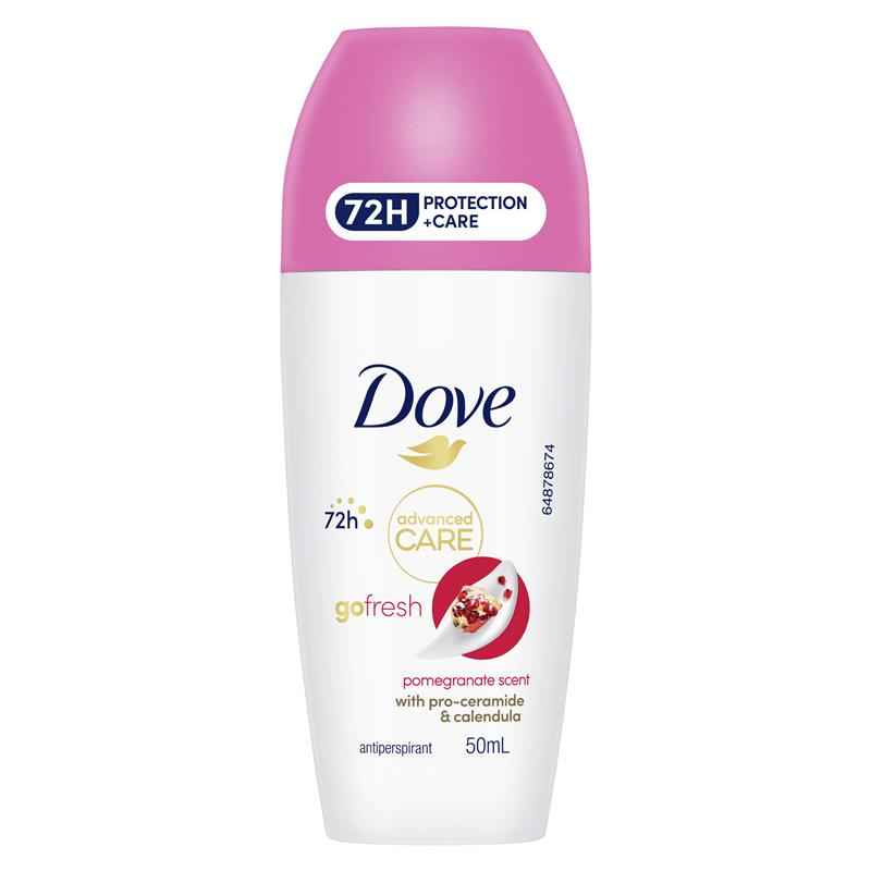 Dove Women Advanced Care Antiperspirant Deodorant 72h Roll On Pomegranate 50ml