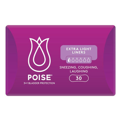Poise Extra Light Liner Bulk 30 Pack