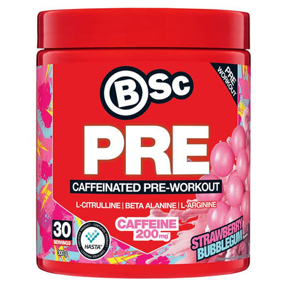 BSc PRE Caffeinated Pre-Workout Strawberry Bubblegum 300g