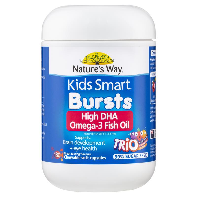 Nature's Way Kids Smart Omega3 Fish Oil Trio 180 Capsules
