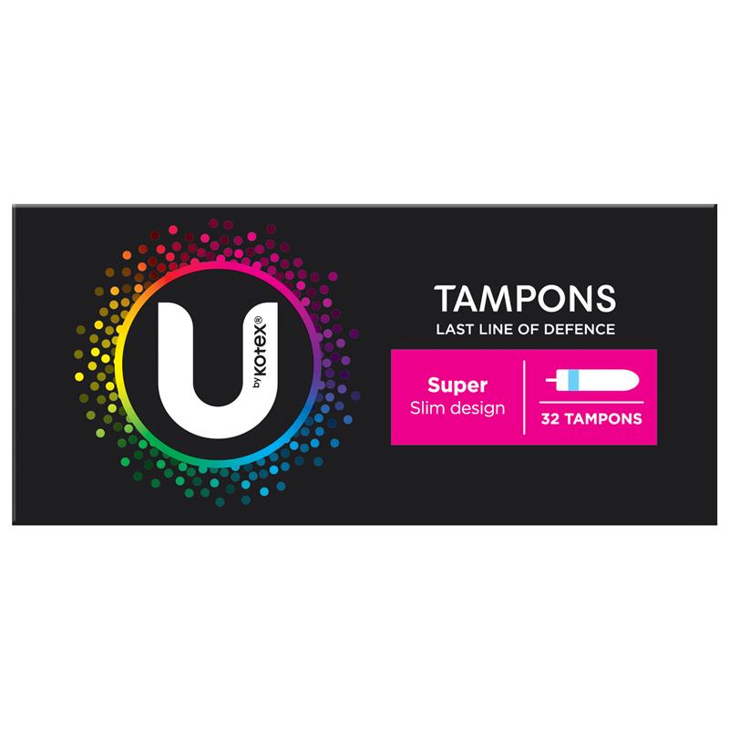 U by Kotex Slim Tampons Super 32 Pack