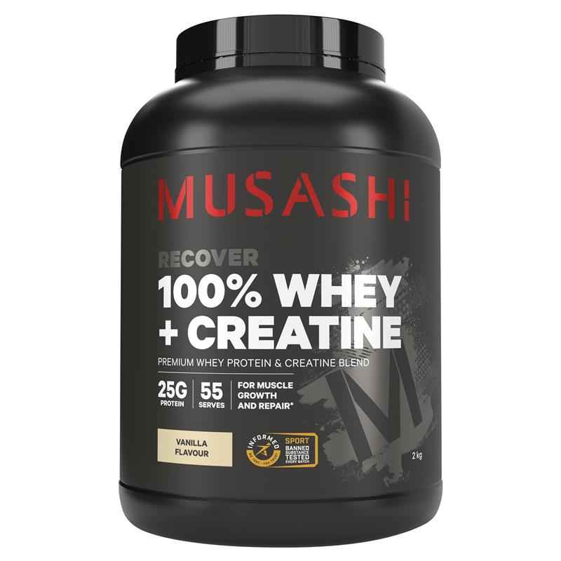 Musashi 100% Whey + Creatine Vanilla 2kg