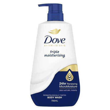 Dove Advanced Care Body Wash Triple Moisturising 700ml