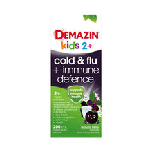 Demazin Kids 2+ Cold & Flu + Immune Defence Natural Berry Oral Liquid 200mL - GimmeNow