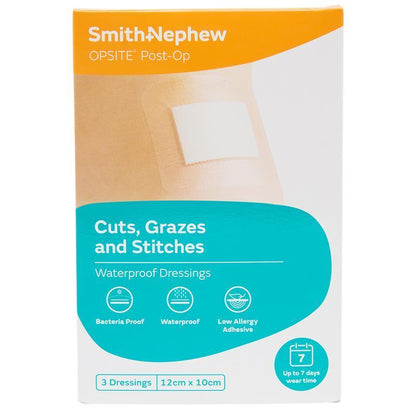 Opsite Post-Op 12cm x 10cm Dressing 3 Pack