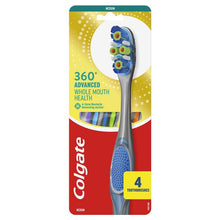 Colgate Toothbrush 360 Degree Advanced Whole Mouth Health Medium 4 Pack