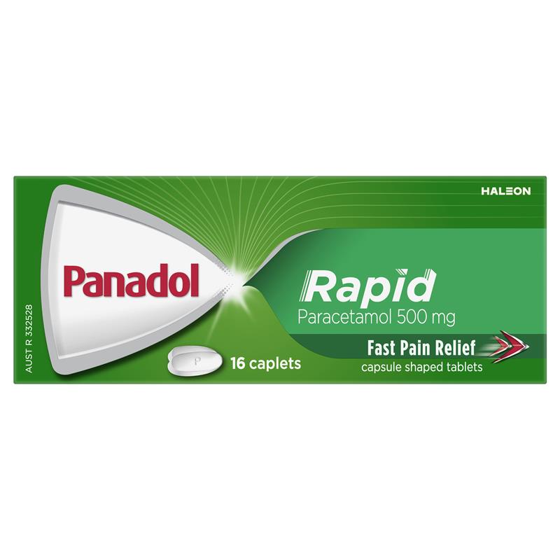 Panadol Rapid Paracetamol Pain Relief 16 Caplets