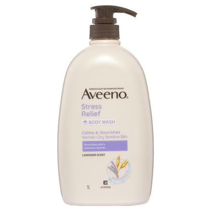 Aveeno Stress Relief Hydrating Lavender Scent Body Wash 1L