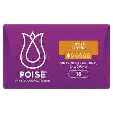 Poise Incontinence Liners Light 18 Pack
