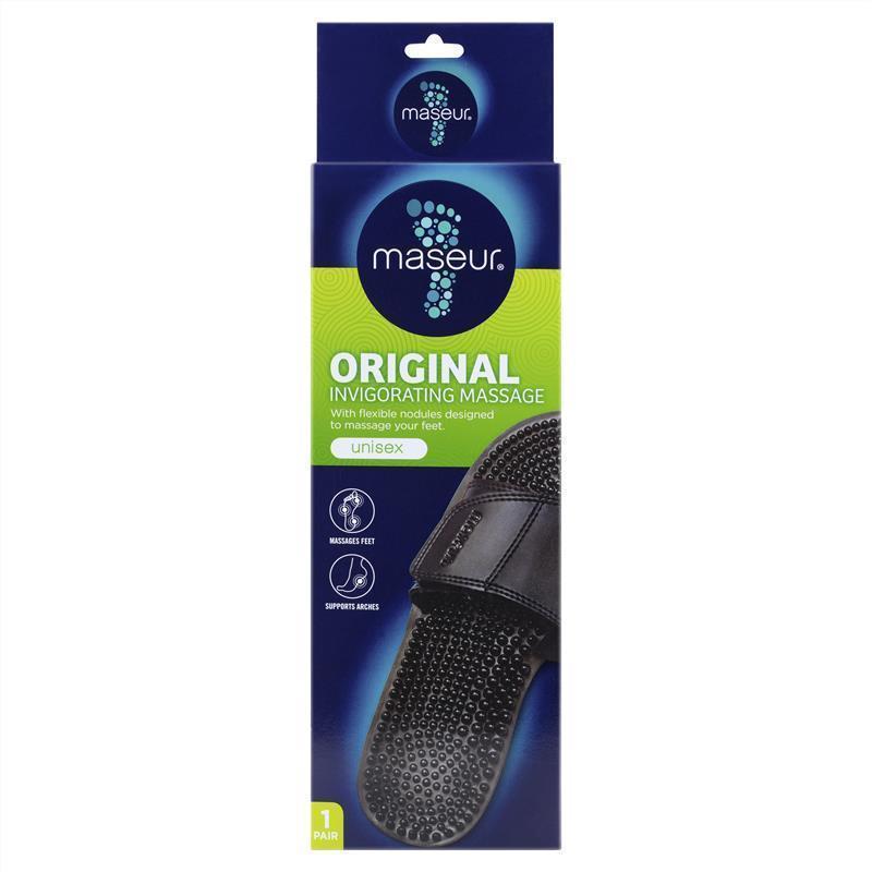 Maseur Invigorating Massage Sandal Black Size 10
