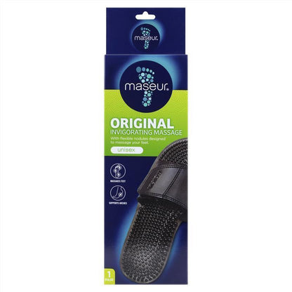 Maseur Invigorating Massage Sandal Black Size 10