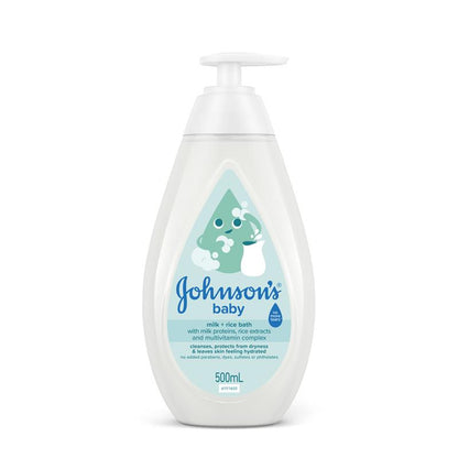 Johnsons Baby Bath Milk & Rice 500mL