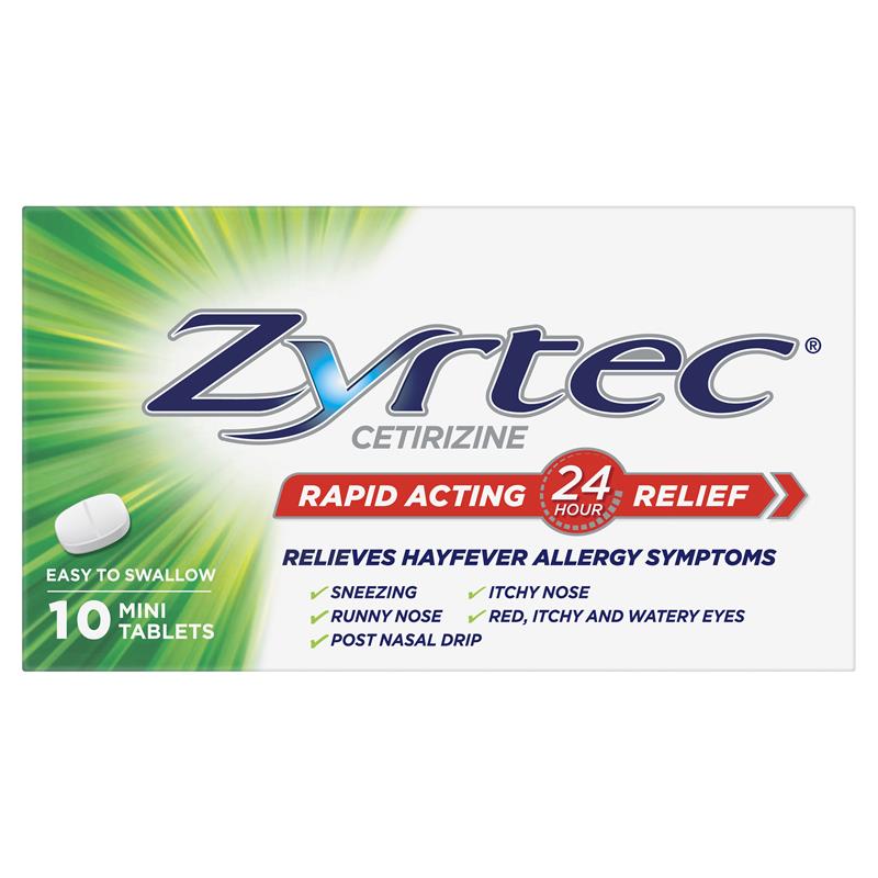 Zyrtec 10mg 10 Tablets