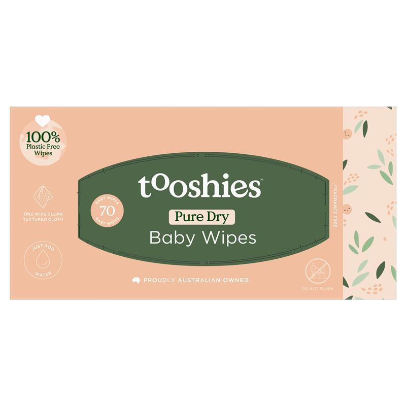 Tooshies Dry Wipes 70 pack