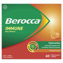 Berocca Immune Daily Defence Orange 60 Effervescent Tablets Exclusive Size
