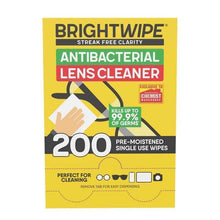 BrightWipe Lens Cleaning Wipes 200 Pack Exclusive Size