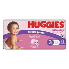 Huggies Ultra Dry Nappy Pants Size 3 Crawler Girl 36 Pack