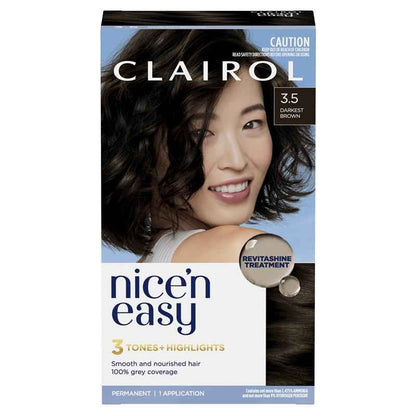 Clairol Nice N Easy 3.5 Darkest Brown Permanent Hair Colour