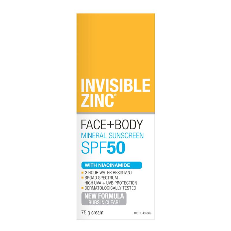 Invisible Zinc SPF 50 Face and Body 75g